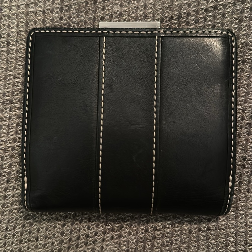 Vintage Coach Black Leather bifold Wallet - Picture 2 of 6